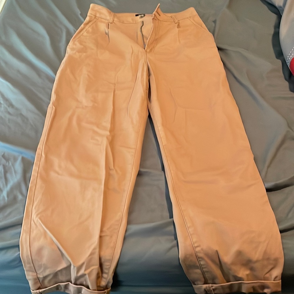 Express Super High Waisted Tapered Twill Ankle Pant